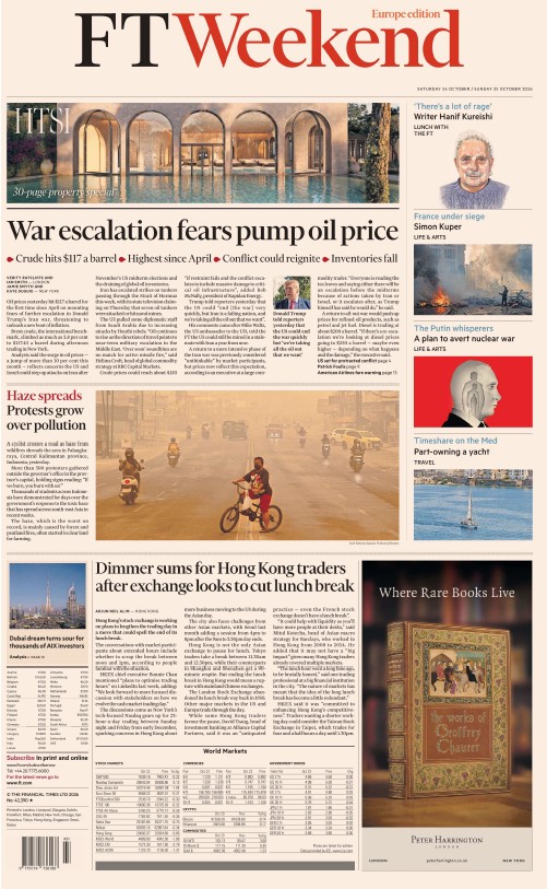 <p>FT Weekend</p>
 cover